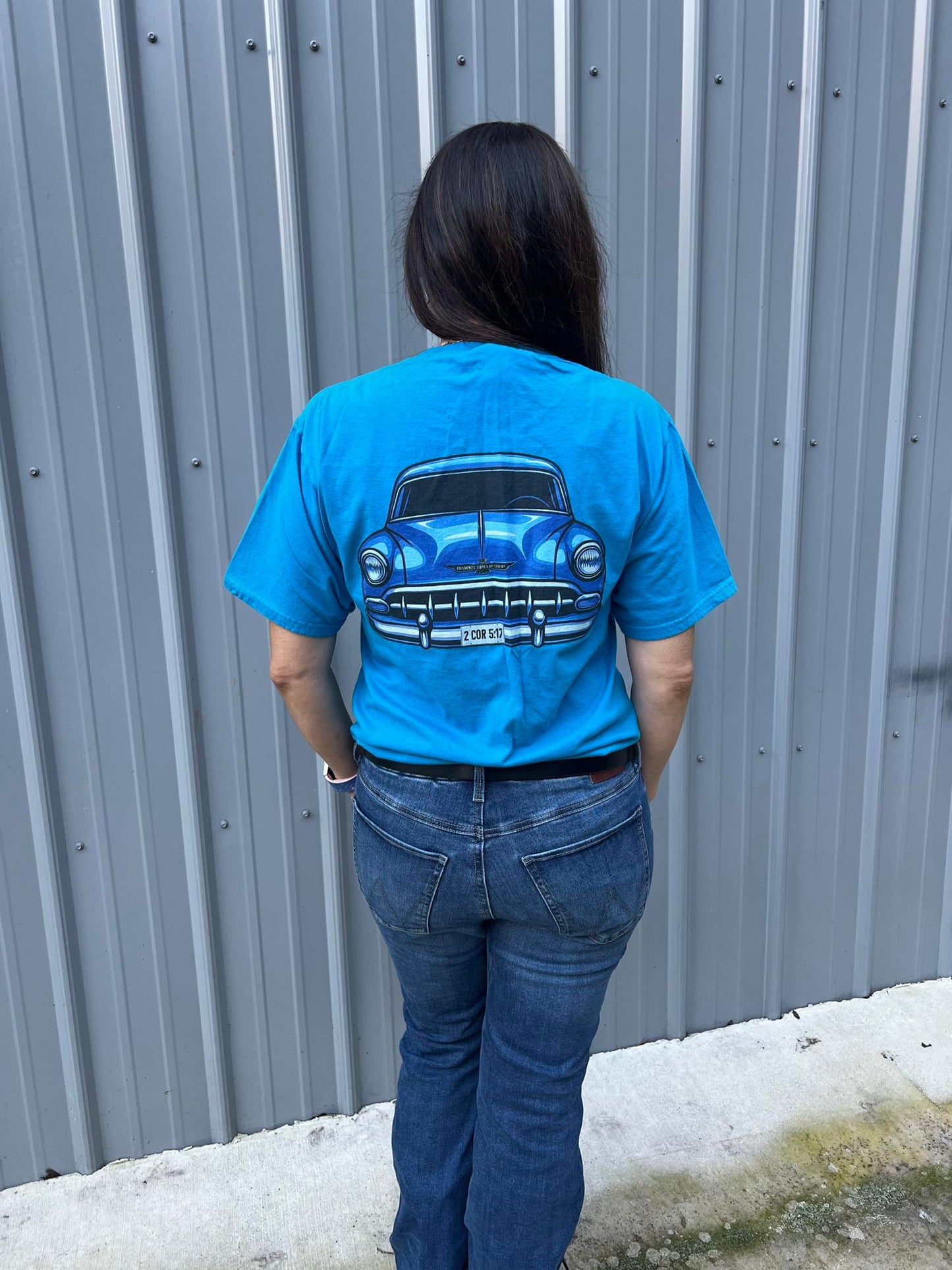 Hawks Blue T-Shirt with 54 Bel Air