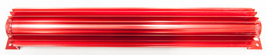 Red Dual Pass Alumminum Transmission Cooler 18” Hot Rod Trans Cool Log Street A