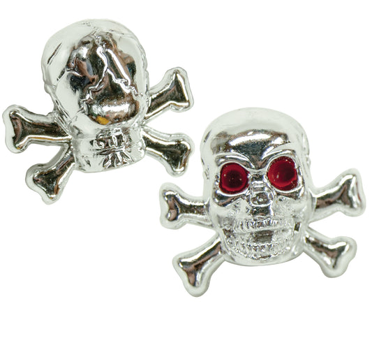 Chrome Skull Valve stem caps cap set of 4 custom hotrod cool sled ford GM rat