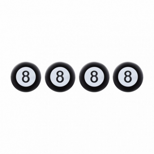 8 Ball Valve Caps set of 4 stem cap custom sled hotrod cool retro classic gm A