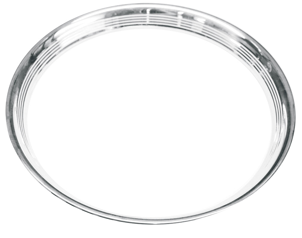 15" Ribbed Trim Ring Each Steel Wheel Skinny Beauty rings Stainless Steel GM