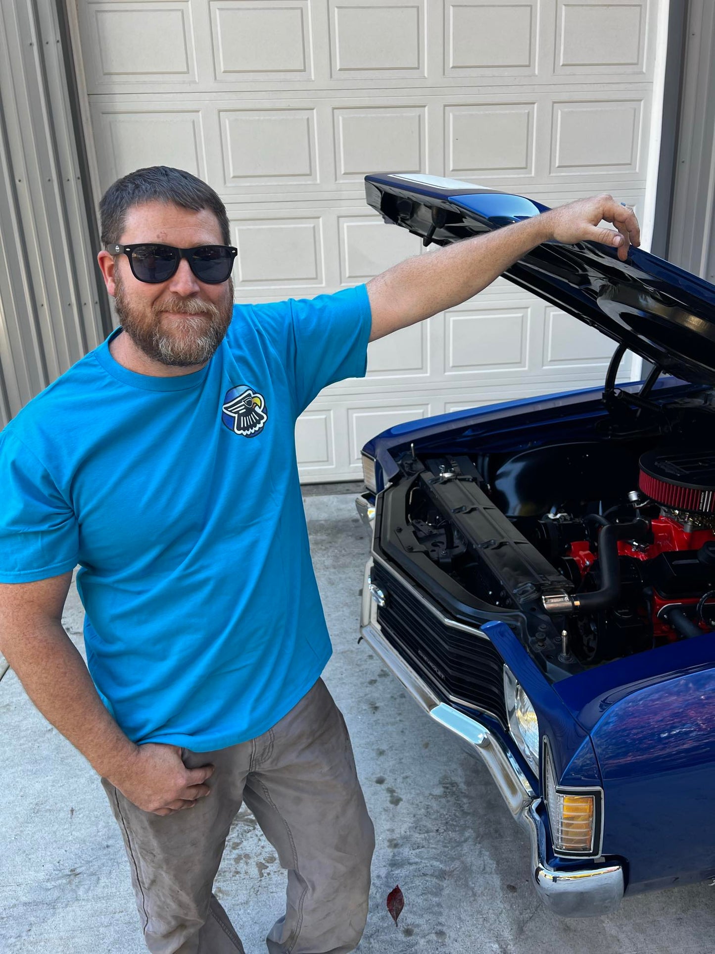 Hawks Blue T-Shirt with 54 Bel Air