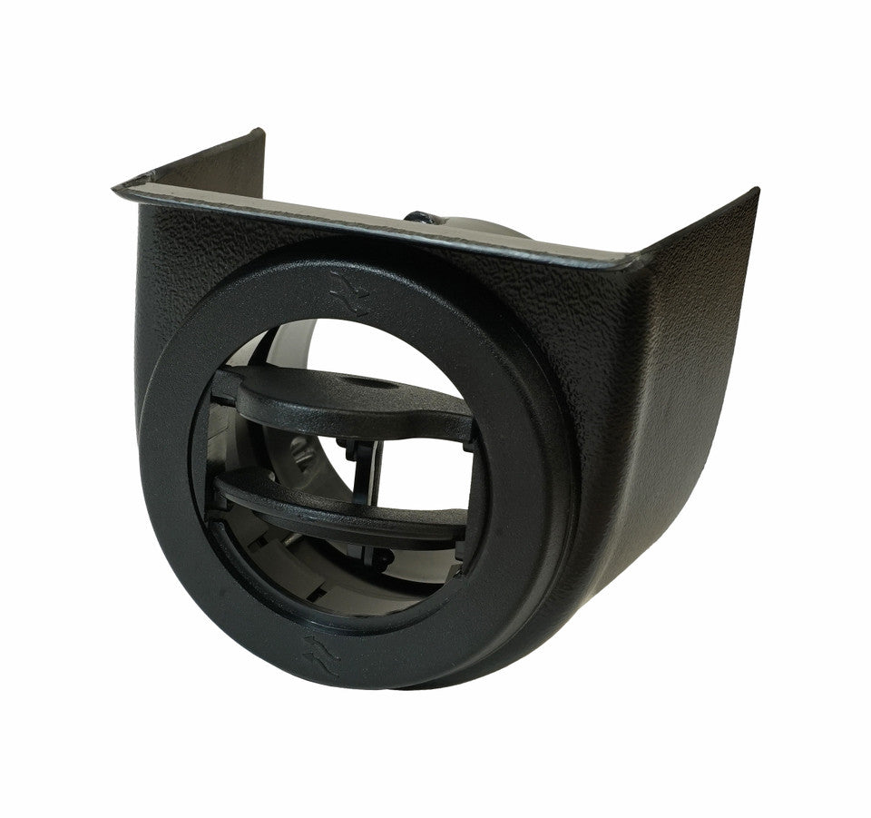 Vintage Air Under Dash Mount Round All Black Double Vane Vent for 2.5" Duct Hose