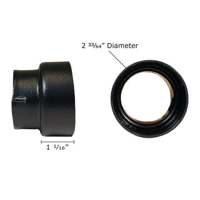 Vintage Air Vent Duct Hose Adapter Bushing Reducer 2-1/2 Inch X 2 Inch