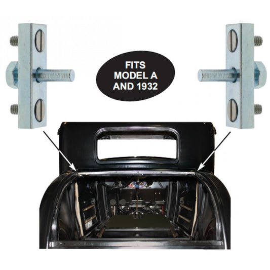 Ford Coupe Trunk Hinge Pair 1928 thru 1932 Model A B pin lid mount swing 1929