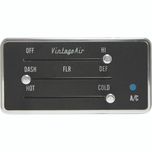 Vintage Air Gen IV V 3 Lever Control Panel Rectange A/C 4 5 Air Condition Billet